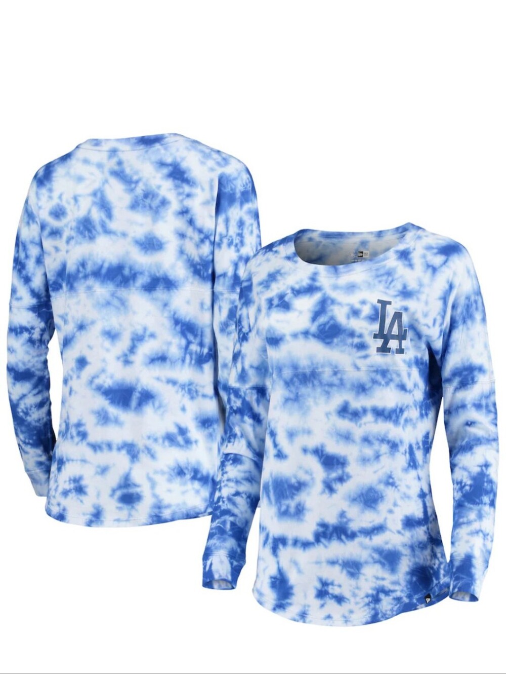 Los Angeles Dodgers New Era Women's Tie-Dye Long Sleeve T-Shirt - Royal Sz. M